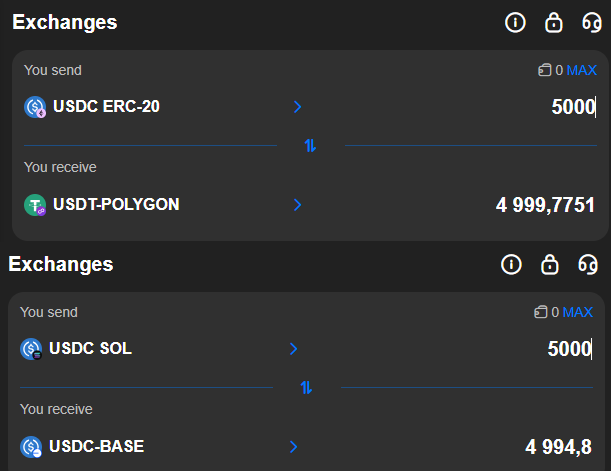 Exchanges Interface