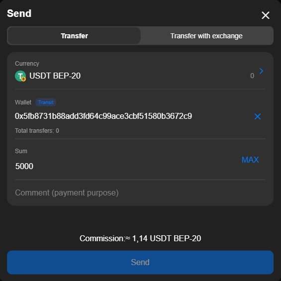 Transfer details