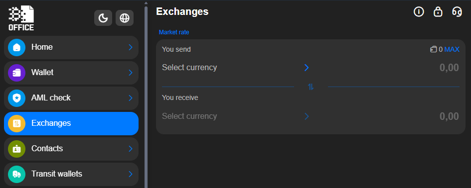 Exchanges Interface