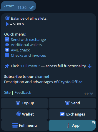Crypto Bot Menu