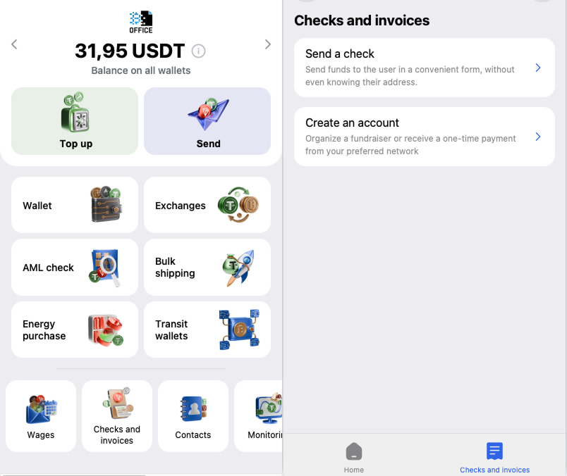 Crypto Invoice Creation