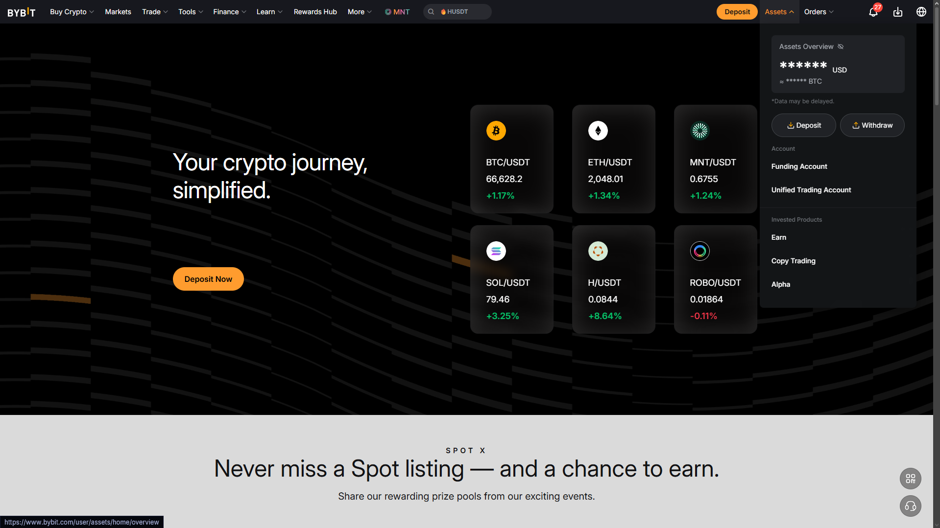 Crypto widthdraw from exchange