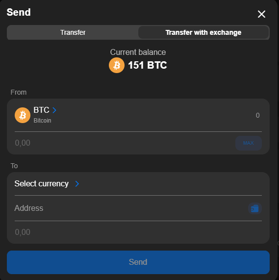Transfer with exchange