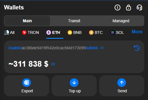 Wallet interface