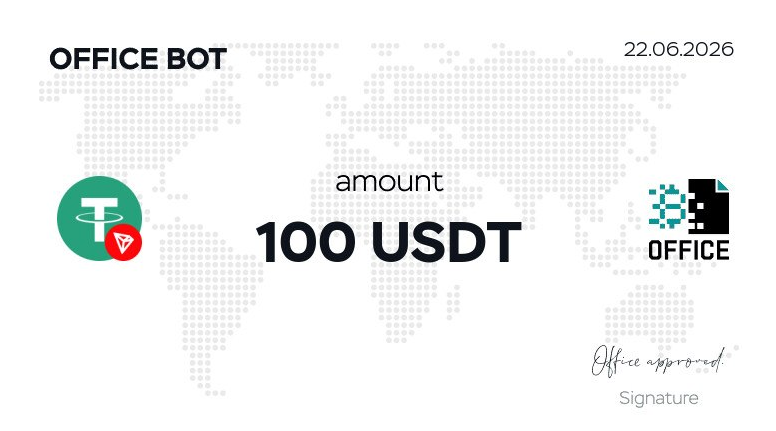 Crypto cheque 100 USDT