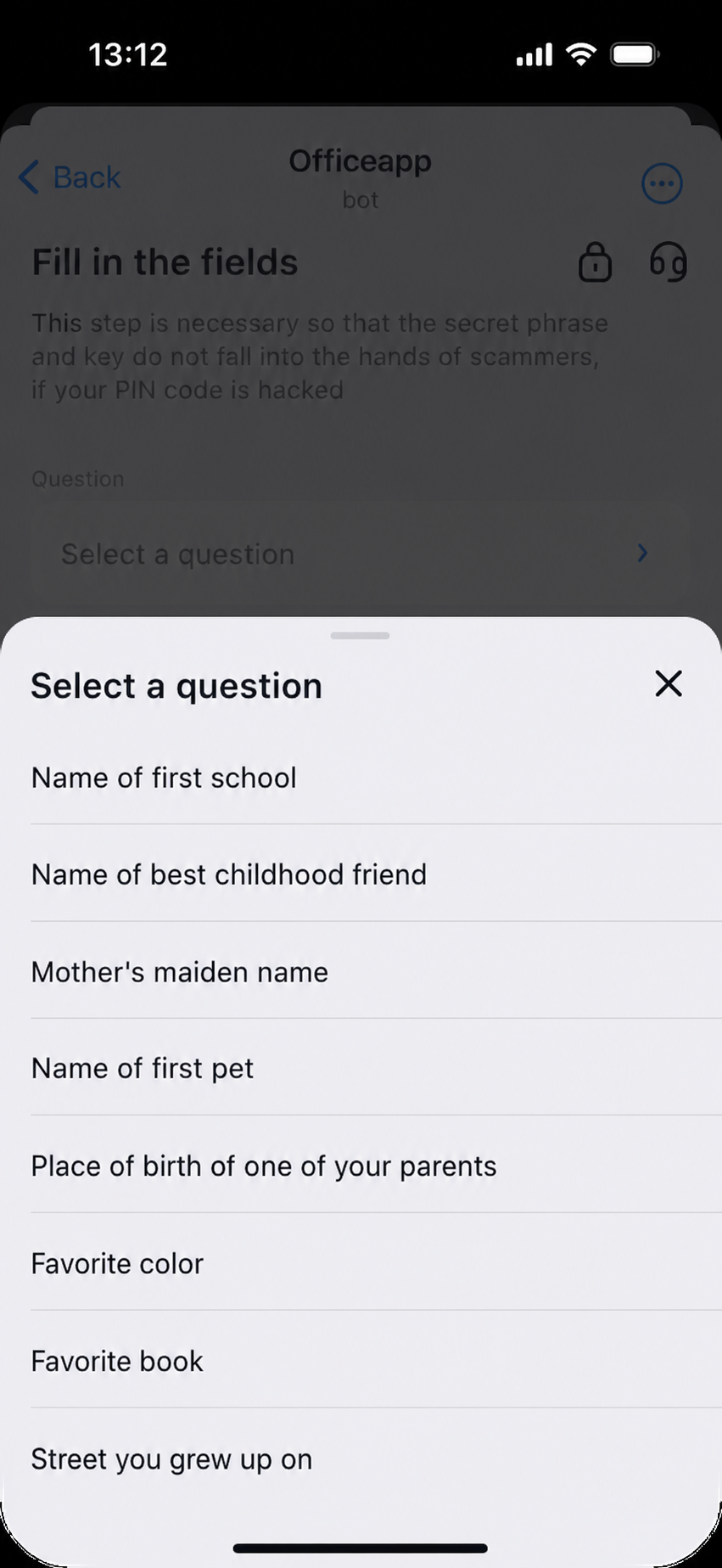 Secret Question