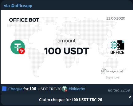 Crypto cheque example