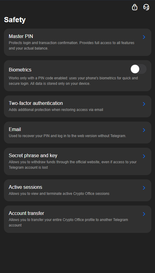 Security Settings