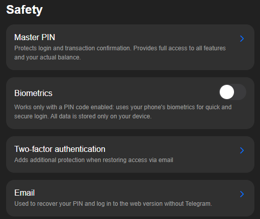 Safety Settings