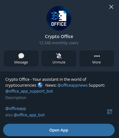 Crypto Office in Telegram